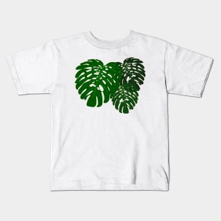 Monstera Deliciosa Leaves Kids T-Shirt